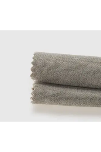 Velvet Textured Extrafor Pleated Fog Cloud Color High Quality Curtain Single Panel-Fog Cloud - 2