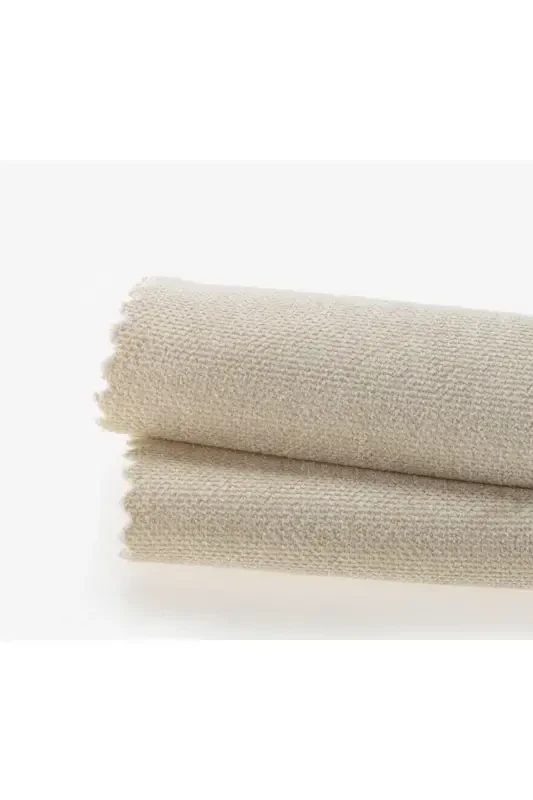 Velvet Textured Extrafor Pleated Moonstone Beige High Quality Curtain Single Panel-Moonstone Beige - 2