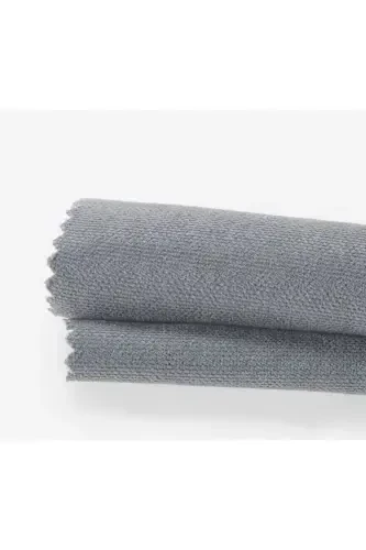 Velvet Textured Extrafor Pleated Silver Grey High Quality Curtain Panel Single-Silver Grey - 2