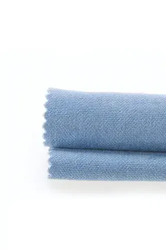 Velvet Textured Extrafor Pleated Sky Blue High Quality Curtain Panel-Sky Blue - DEMOR HOME (1)