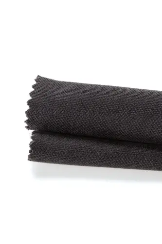 Velvet Textured Extrafor Pleated Smoke Grey High Quality Curtain Panel Single-Smoke Grey - 2
