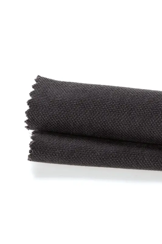 Velvet Textured Extrafor Pleated Smoke Grey High Quality Curtain Panel Single-Smoke Grey - 2
