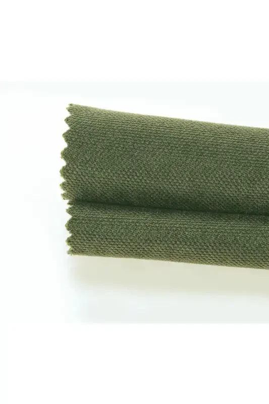 Velvet Textured Extrafor Shirred Sweet Green High Quality Curtain Panel-Sweet Green - 2