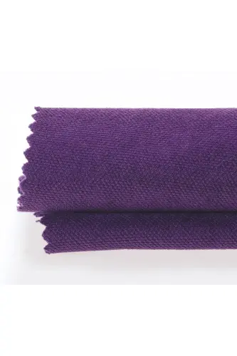 Velvet Textured Gathered Buckram Amethyst Color High Quality Curtain Panel Single-Amethyst - 2