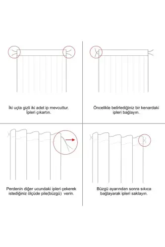 Velvet Textured Shirred Brick Red High Quality Curtain Single Panel-Brick - 5