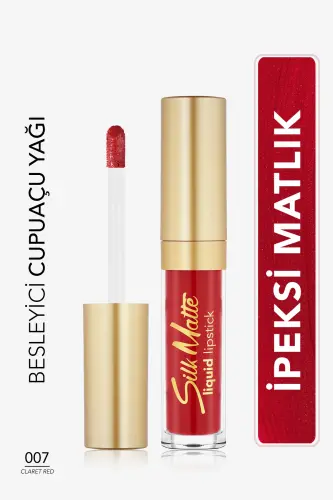 Velvet Touch Liquid Matte Lipstick - Silk Matte Liquid Lipstick - 007 CLARET RED - 8690604397365-007 CLARET RED 