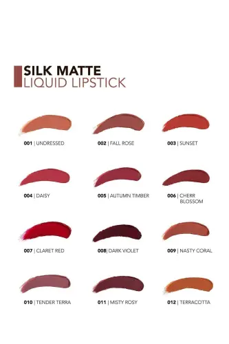 Velvet Touch Liquid Matte Lipstick - Silk Matte Liquid Lipstick - 009 NASTY CORAL - 8690604505364-009 NASTY CORAL - 5