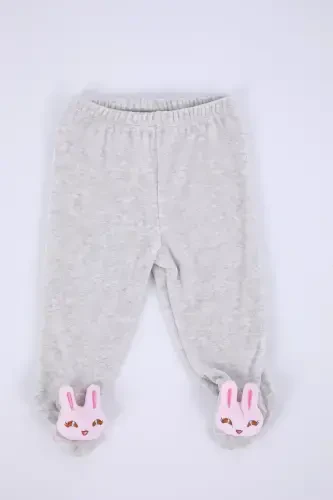 Velvet Toy Girl Boy Baby Kid Trousers Rabbit-Gray - Modazone (1)