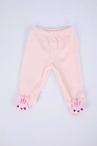 Velvet Toy Girl Boy Baby Kid Trousers Rabbit-Pink - 1