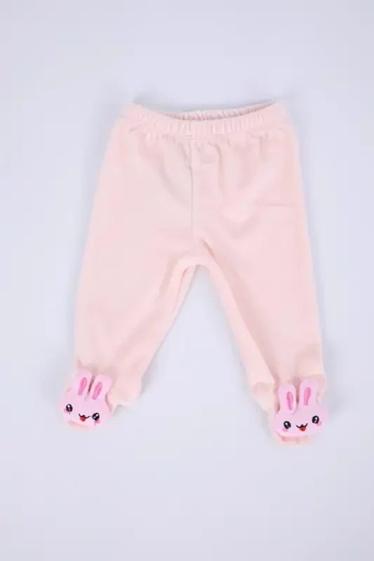 Velvet Toy Girl Boy Baby Kid Trousers Rabbit-Pink - 1
