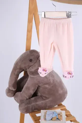 Velvet Toyed Girl Boy Baby Kid Trousers Hello Kitty-Pink - 1