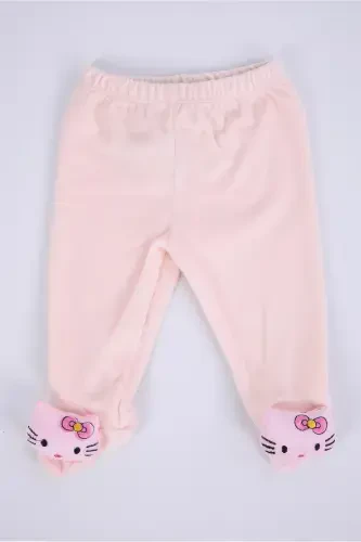 Velvet Toyed Girl Boy Baby Kid Trousers Hello Kitty-Pink - 3