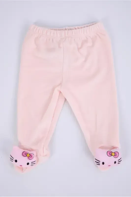 Velvet Toyed Girl Boy Baby Kid Trousers Hello Kitty-Pink - 3