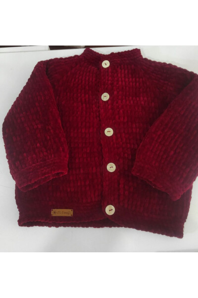 Velvet yarn children's cardigan - 2