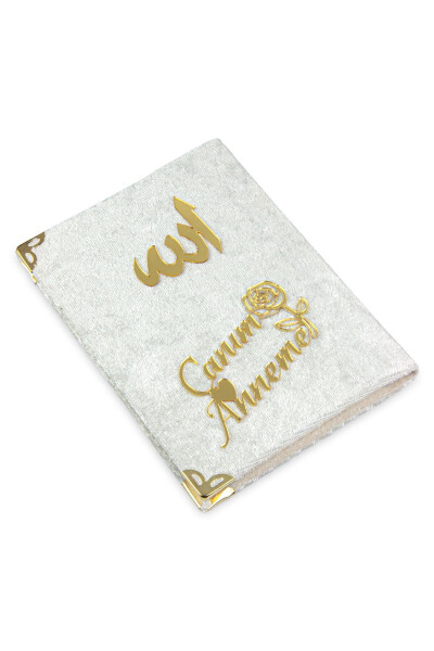 Velvet Yasin Book, Prayer Rug and Crystal Plastic Tasbih Set for Birthdays and Mother's Day - 10
