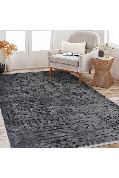 Vena Collection Natural Latex Jacquard Anti-Allergic Woven Custom Size Rug Runner - CREA HALI