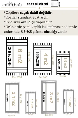 Vena Koleksiyonu Natural Lateks Jakarlı Antialerjik Dokuma Özel Ölçü Halı Yolluk - Gri - 4