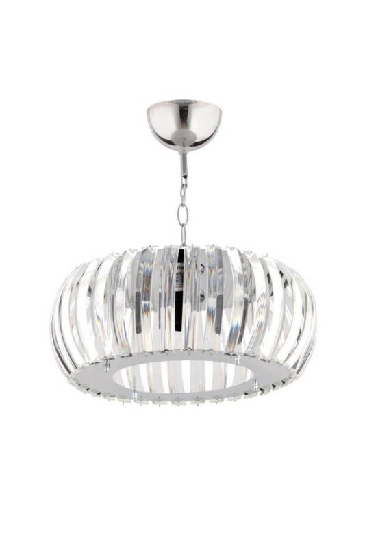 Venera Kumush 22 Sm T. o'rnatilgan Kristal Toshli Lyustral - 6
