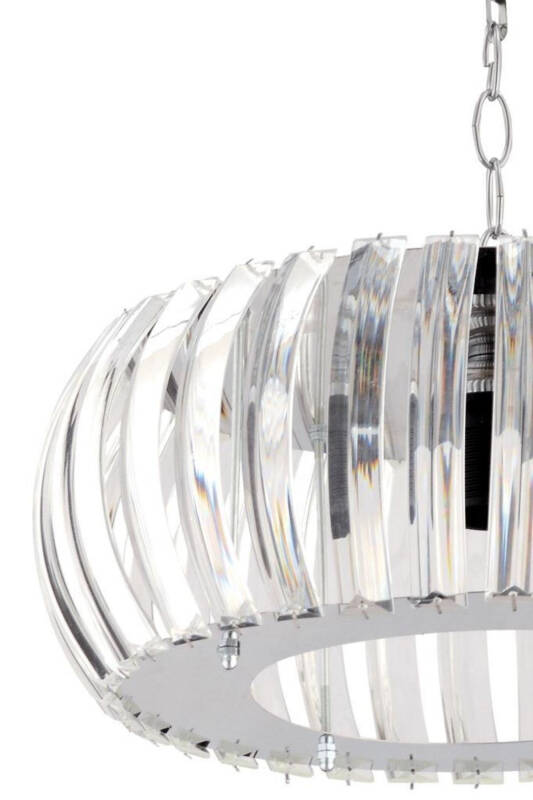 Venera Kumush 22 Sm T. o'rnatilgan Kristal Toshli Lyustral - 8