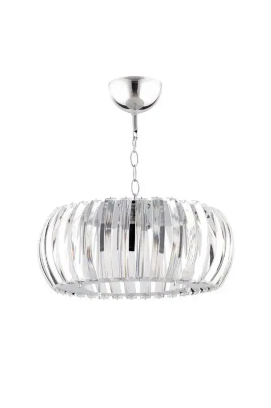 Venera Kumush 22 Sm T. o'rnatilgan Kristal Toshli Lyustral - 3