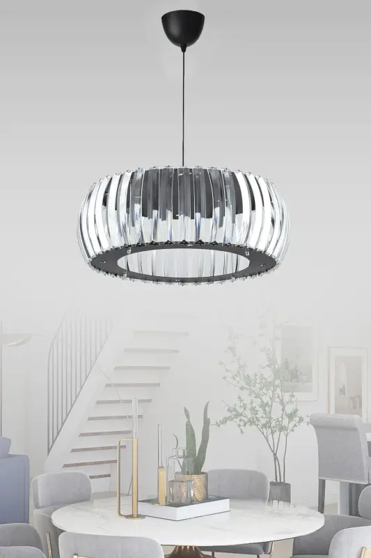 Venera Qora 22 Sm T-o'rnatilgan Kristal Toshli Lyustr - 1