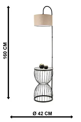 Veneziya Sehpa Lyumbeder Qora Marmar Yog'och Hasrat Shlyapa-Qora - 5