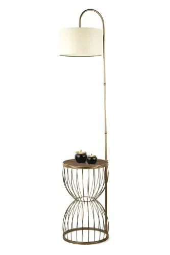 Veneziya Sehpa Lyustra Eskitma Yong'oq Yog'och Krem Shapka-Eskitma - 3