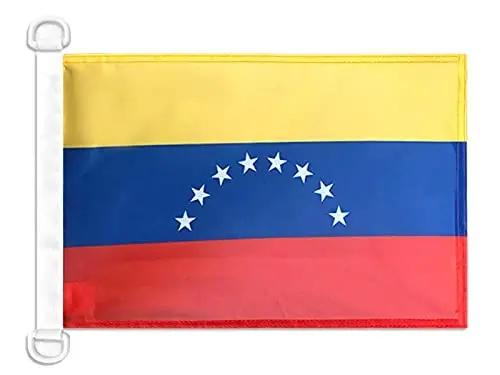 Venezuela 8 stars NAUTICAL Flag 18'' x 12'' - new Venezuelan without arms flags 30 x 45 cm. - Banner 12x18 in for boat - AZ FLAG - AZ FLAG