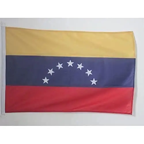 Venezuela Old NAUTICAL Flag 18'' x 12'' - Former Venezuelan flags 30 x 45 cm. - Banner 12x18 in for boat - AZ FLAG 