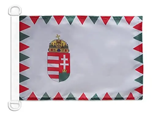 Vengriya dengiz floti NAUTICAL bayrog'i 18'' x 12'' - Vengriya urush bayroqlari 30 x 45 sm. - Qayiq uchun banner 12x18 dyuym - AZ FLAG - 1