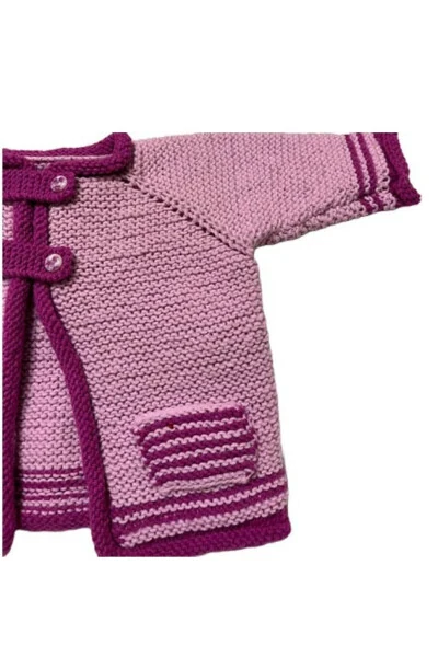Venhar 7589 Hand-Knit Baby Cardigan - 3