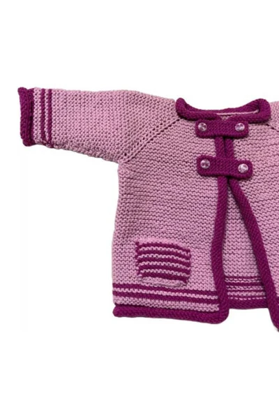 Venhar 7589 Hand-Knit Baby Cardigan - 4