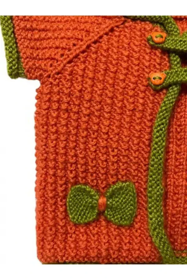 Venhar 7589 Hand-Knitted Baby Cardigan - 2