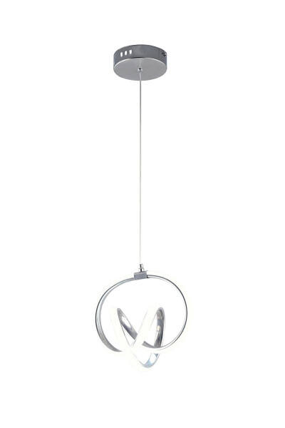 Venita Chrome Modern Pendant LED Chandelier White Light Living Room Kitchen Room Hall LED Chandelier - 3