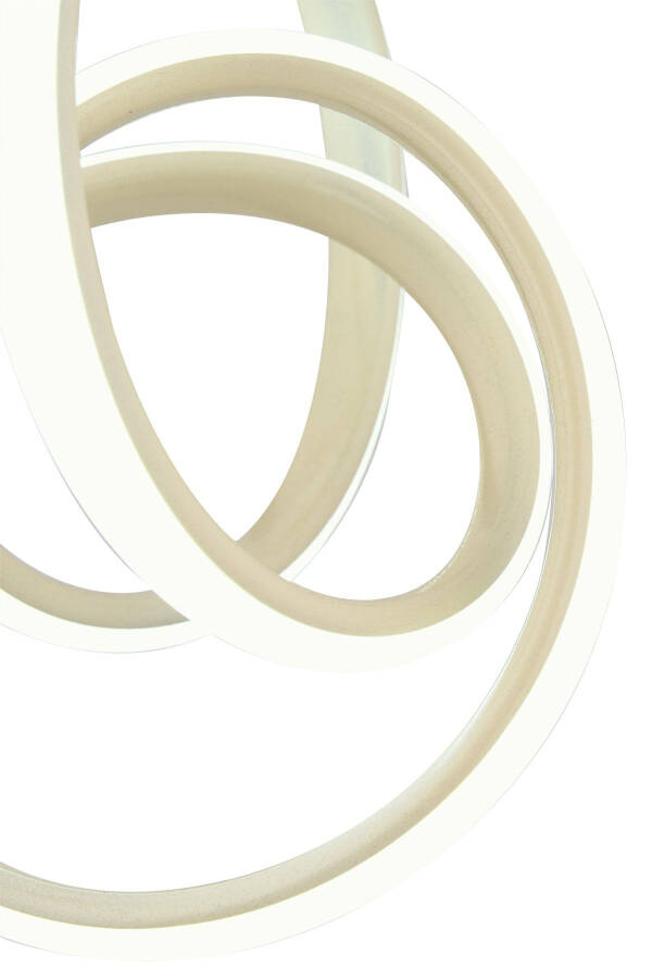 Venita Beyaz Modern Sarkıt Led Avize Beyaz Işık Salon Mutfak Oda Hol Ledli Avize-Krem - 4