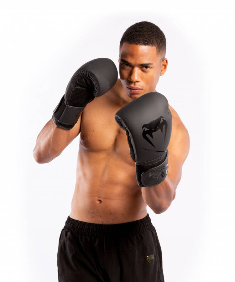 Venum Classic Boxing Gloves - Unisex - Black - 16 oz - 9