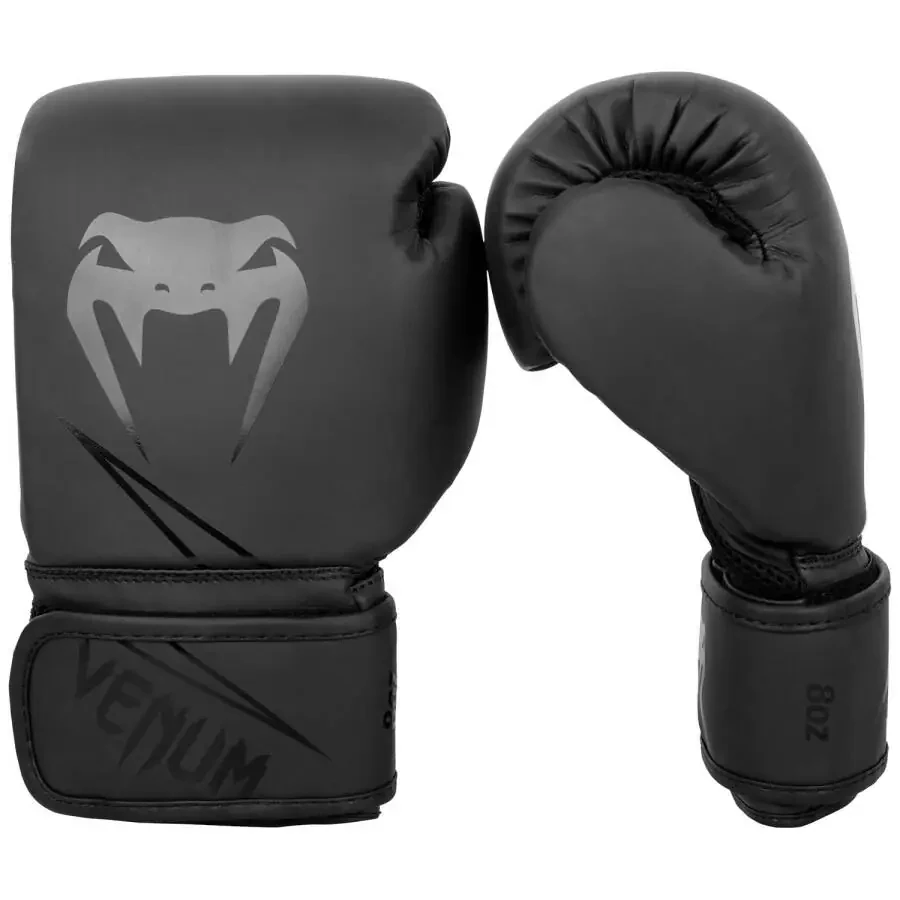 Venum Classic Kids Boxing Gloves - Black/Black - 8 oz - Unisex - Xalta va sparring mashg'ulotlari uchun - 4