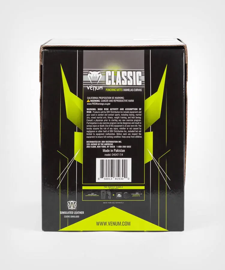 Venum Classic Curved Punching Mitts for Boxing, MMA Muay Thai Boxing Pads for Training, Punch Focus Mitts, Hand Pads Sparring Gear, Strike Shield - Black - Unisex - 7