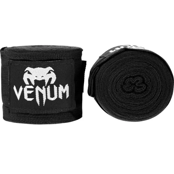 Venum Unisex Kontact Elastik Boks Mashqlari O'rash - 180 dyuym - Qora va Oq - VENUM