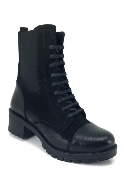 Venus 3304K-22K Women's Leather Boots BLACK NUBUCK - 3