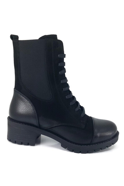 Venus 3304K-22K Women's Leather Boots BLACK NUBUCK - 8