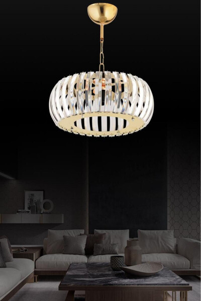 Venus Gold 22 Cm Crystal Stone Chandelier - 11