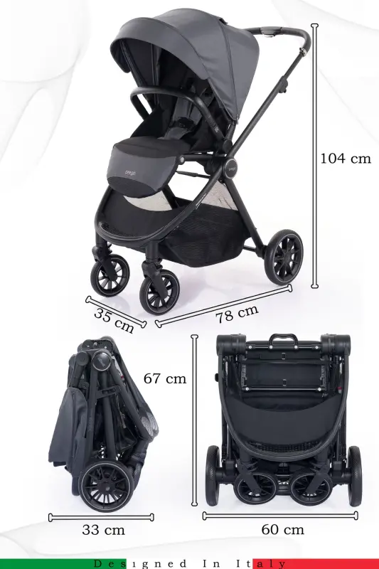 Venus Premium Travel System Stroller-Gray - 5