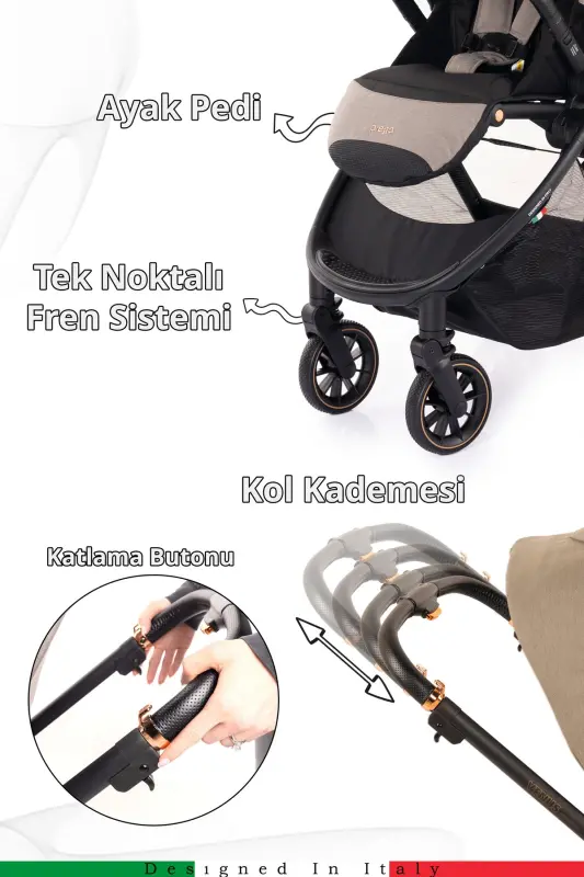 Venus Premium Travel System Stroller-LIGHT BEIGE - 6