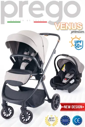 Venus Premium Travel System Stroller-LIGHT BEIGE - 8