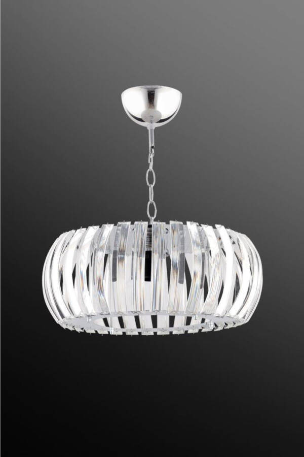 Venus Silver 22 Cm Crystal Stone Chandelier with T. Installation - 9