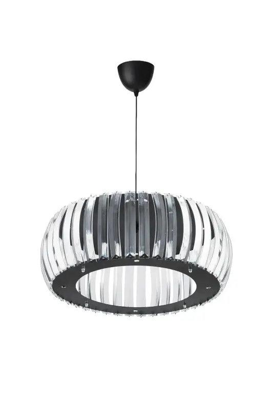 Venüs Siyah 22 Cm T.tesisatlı Kristal Taşlı Avize - Siyah - 2