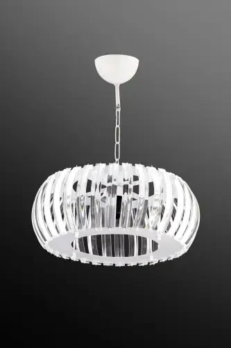 Venus White 22 Cm Crystal Stone Chandelier with T. Installation - İSTANBUL AVIZE (1)