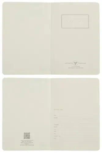 Venzi Hardcover Elastic Band Undated Thick Leaf Dotted Notebook 14x20 Cm-Silver - 5