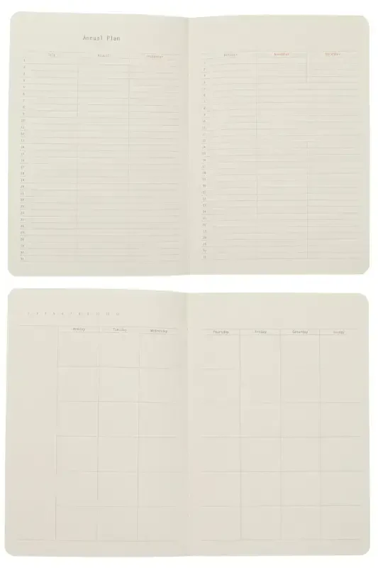 Venzi Hardcover Elastic Band Undated Thick Leaf Dotted Notebook 14x20 Cm-Silver - 6